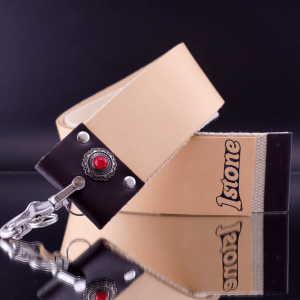 Ceinture Strop avec Canevas - Fait Main en France par 1Stone - Cuir d'Affilage pour Coupe Choux et Couteau